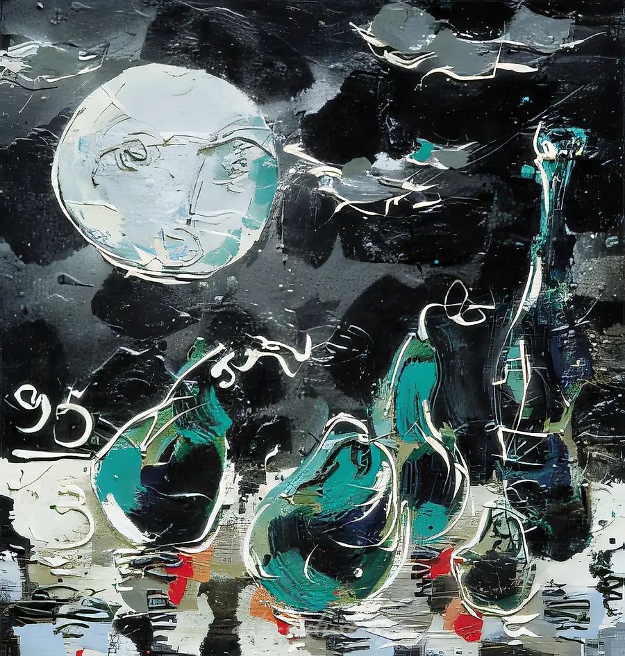 Груши под Луной, 1995, холст, масло, 95х90