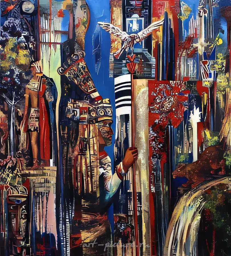 Путь воина (по Кастанеде), 1997, масло на холсте, 144x130, $4500