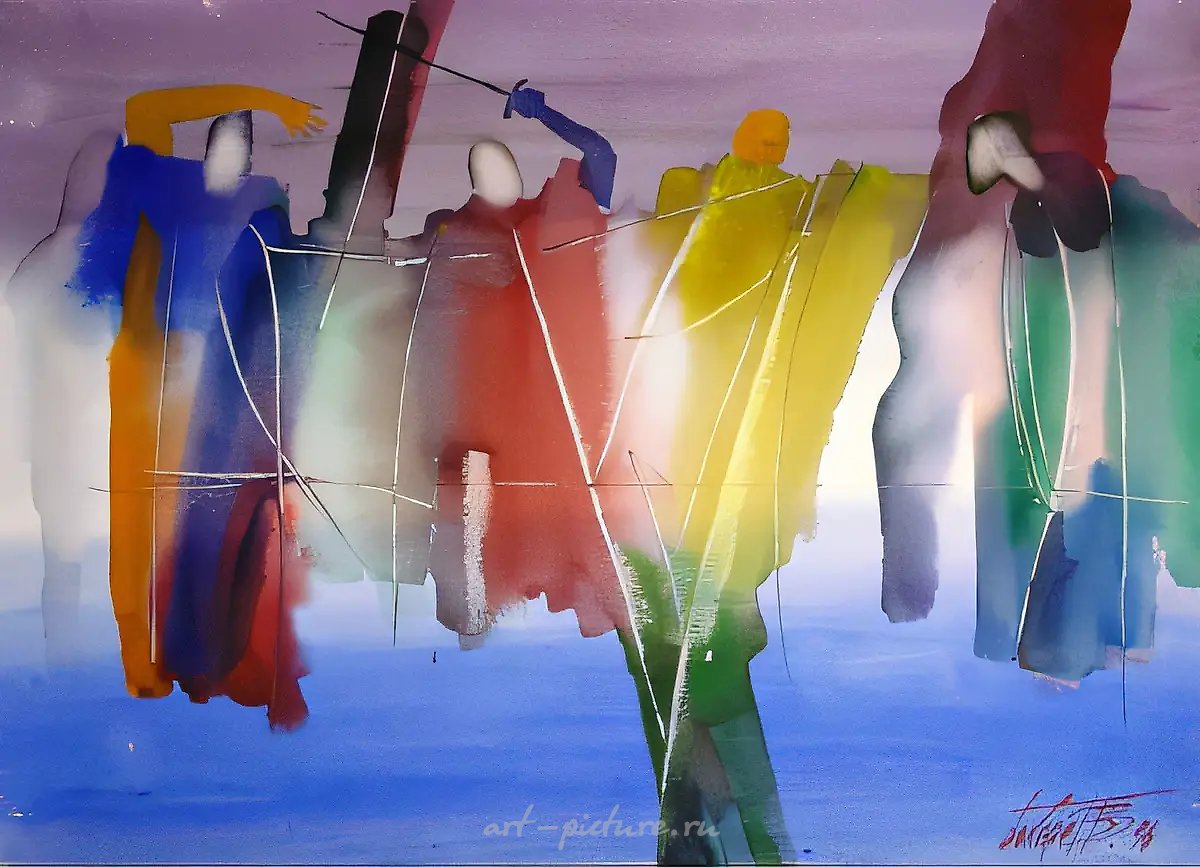 Сонеты, 1996, акварель, 35x50, $300