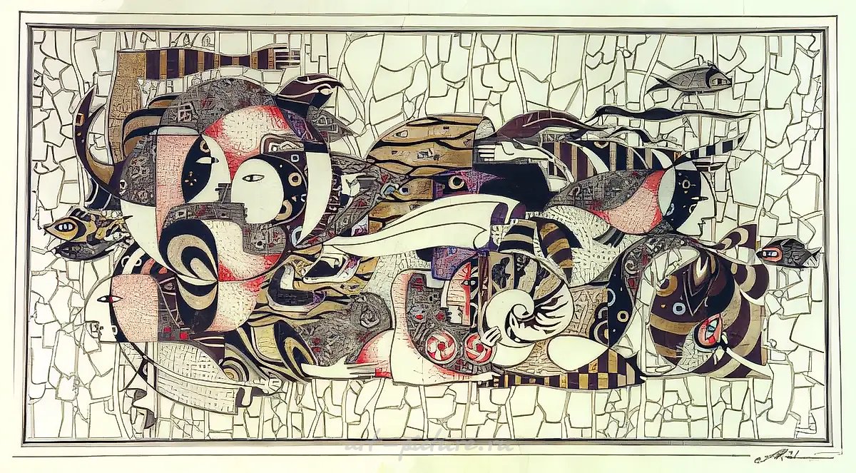 Русалки, 1999, цветная тушь, бумага, перо, 30x55, $480