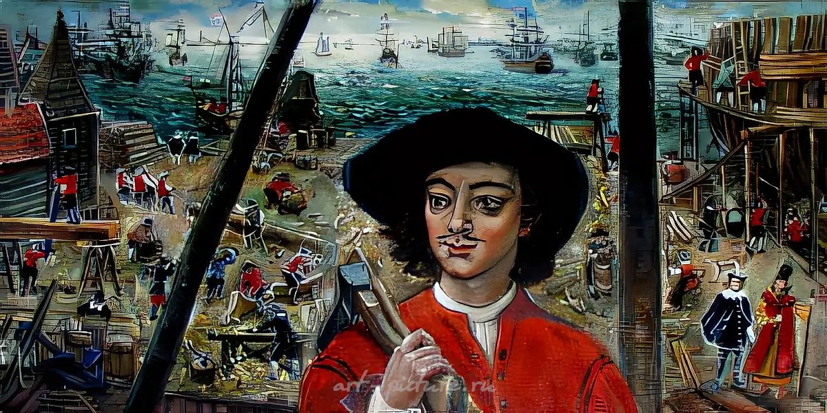 Юность Петра, 1999, холст, масло, 122x61. Собственность автора