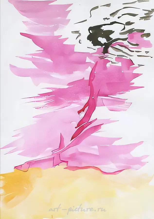 Японский ветер, 1998, доска, гуашь, 20x15