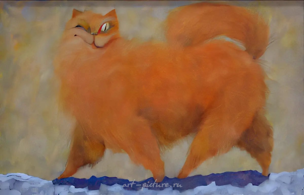 Мартовский кот, 2001, масло на холсте, 80x60, $950