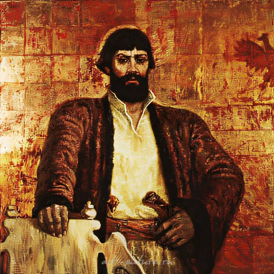 Емельян Пугачёв, 1986, масло на холсте, 98x98. Частная коллекция, Москва