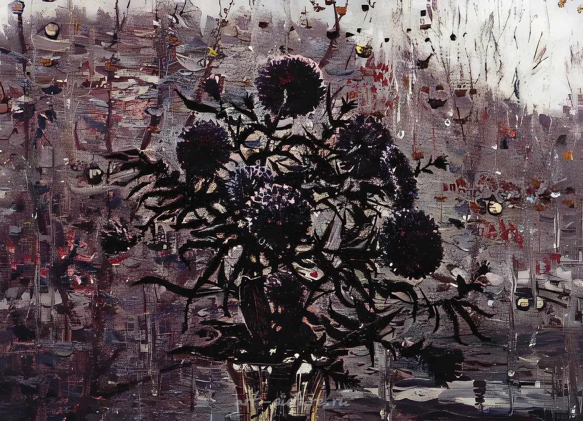 Дождь, 1992, масло на холсте, 35x50. Частная коллекция, Москва