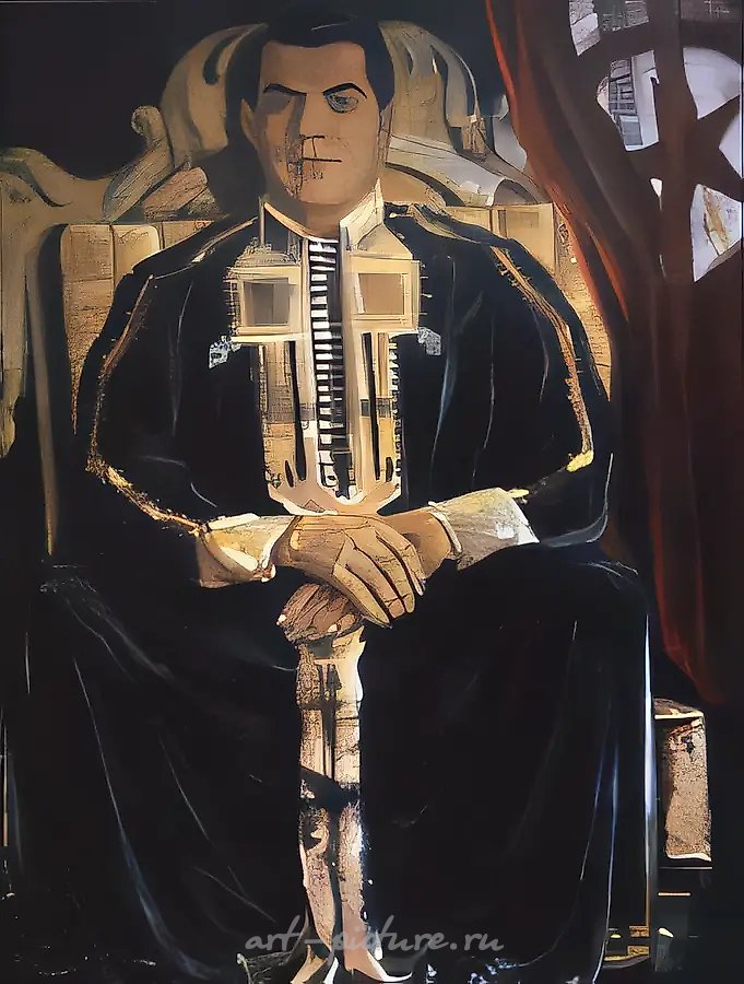Мужской портрет, 2000, масло на холсте, 140x100. Частная коллекция, Тунис