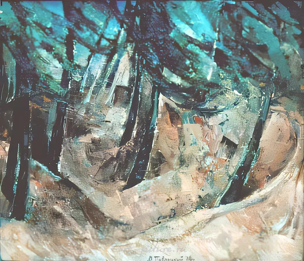 Янтарный берег, 1971, холст, масло, 48x70. Коллекция Никки фон Лиманда, Великобритания