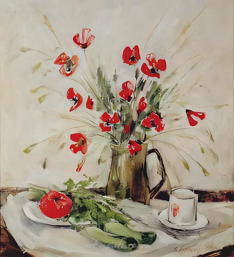 Маки, 1999, холст, масло, 69х65 Собственность автора