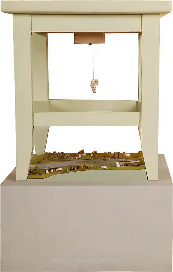 Табурет, 2001, смешанная техника, 110x50 см