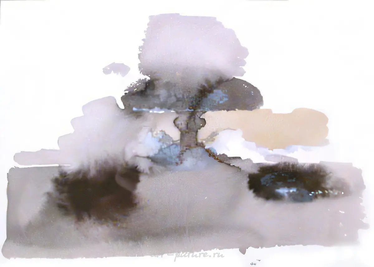 Рисунок 8, серия «Бикини», 2001, акварель на бумаге, 28x38