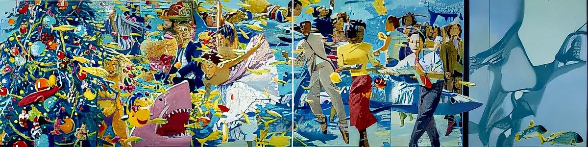 Подводный мир, 2002, холст, масло,