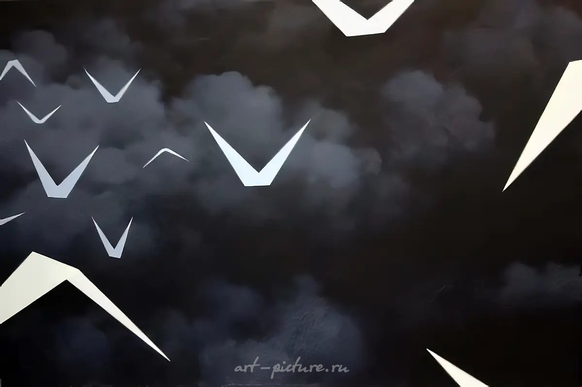 Птицы, 2009, акрил на холсте, 60x90