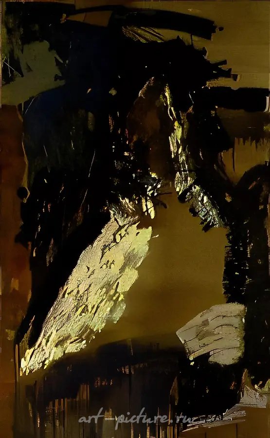 Большая композиция, 1990, холст, масло, смешанная техника, 189x120