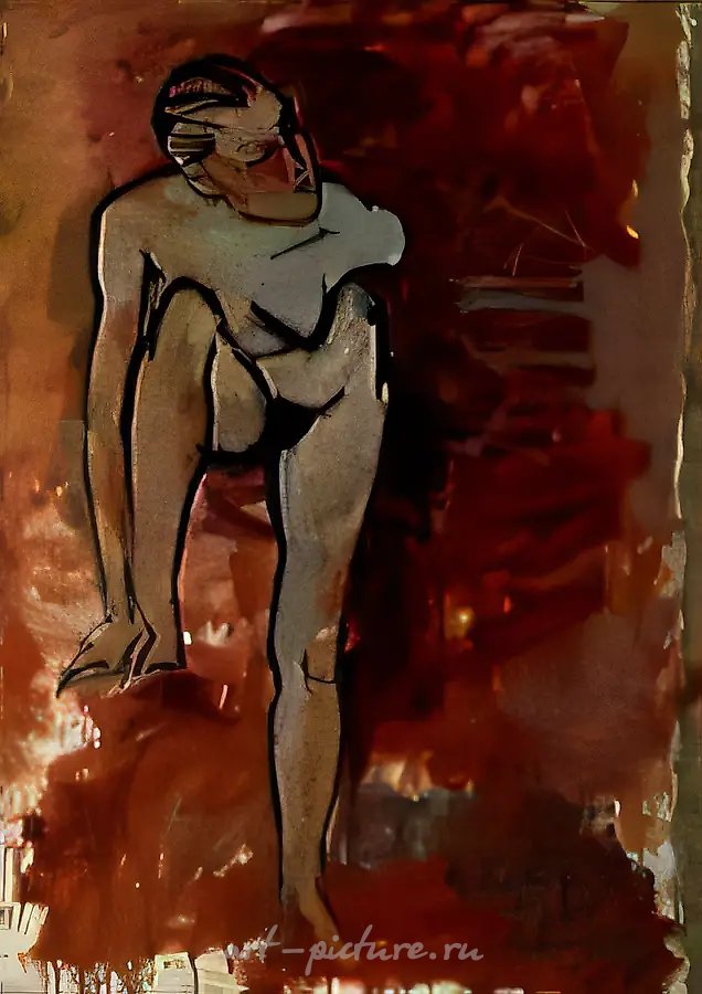 Эскиз, 1990, холст, масло, 150x120