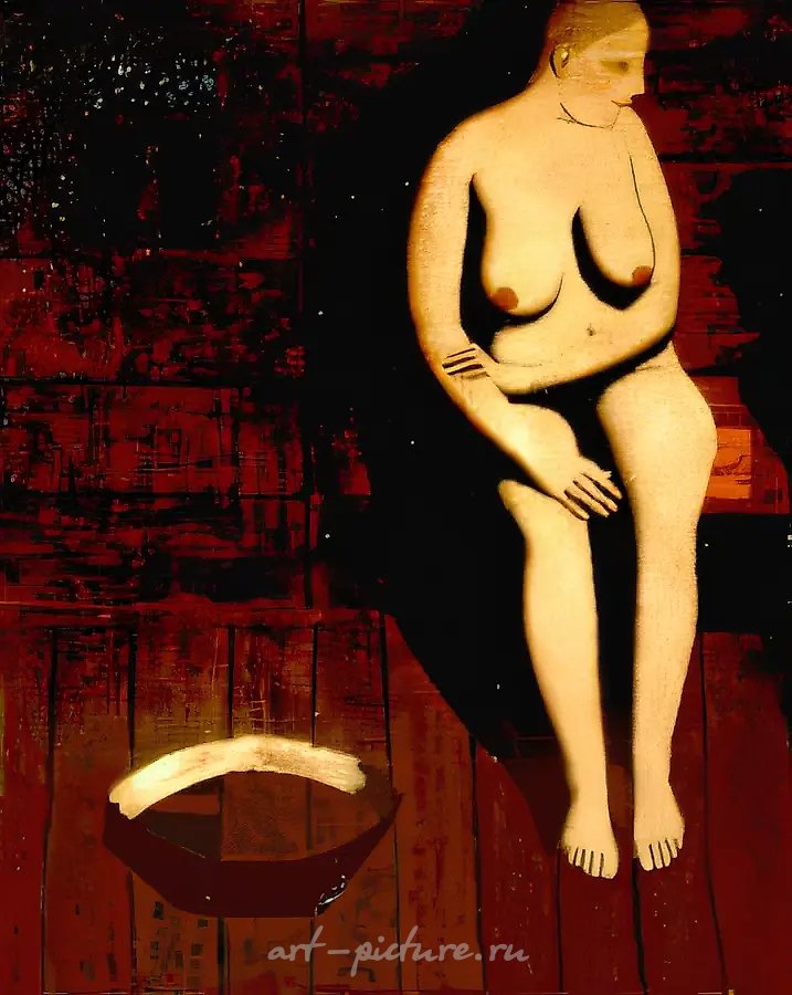 Баня, 1992, холст, масло, 150x130. Собственность автора