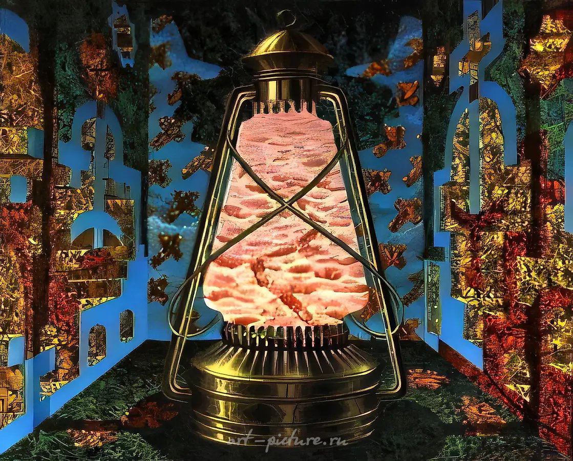 Волшебный фонарь, 1991, холст, масло, 80х100