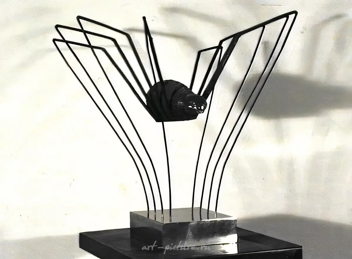 Паук, 1990, бронза,сталь, 60х45х50