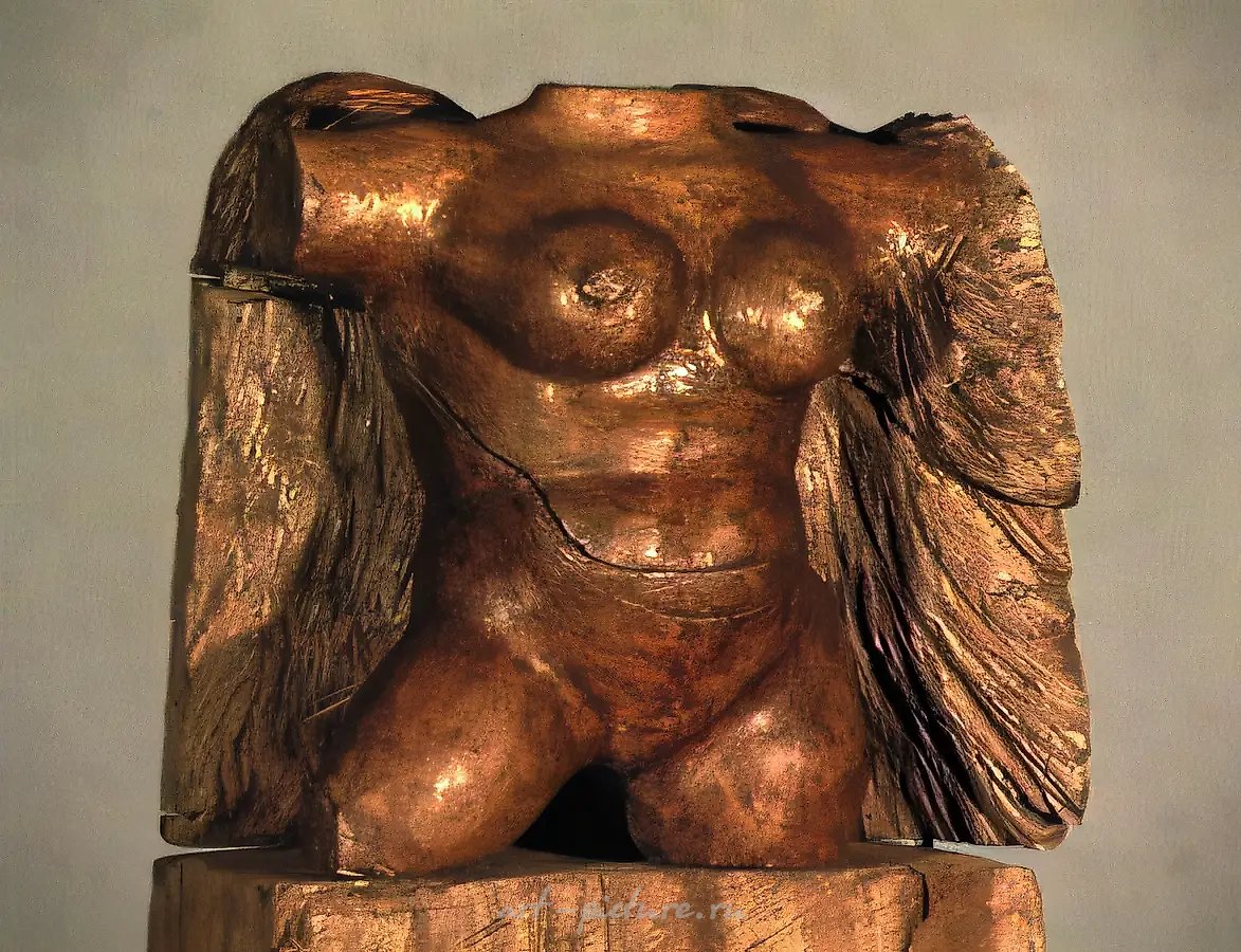 Ника, 1965, красное дерево, 60х40х30 Собственность автора