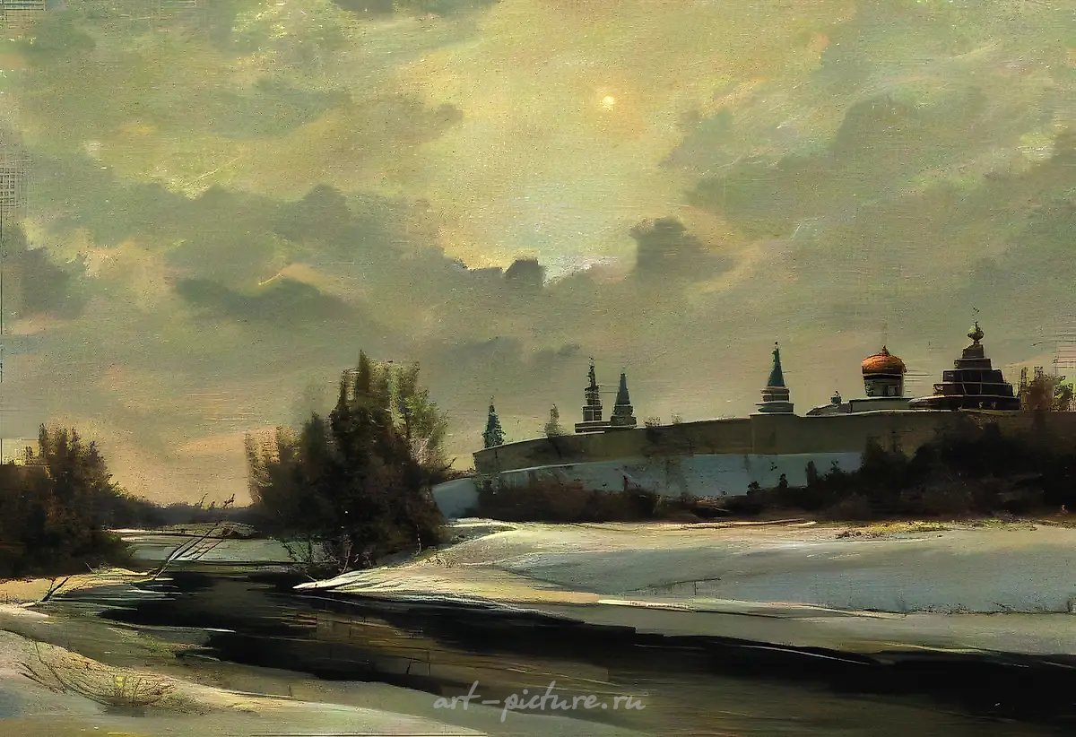Зима в Новом Иерусалиме, 1984, холст, масло, 50х70