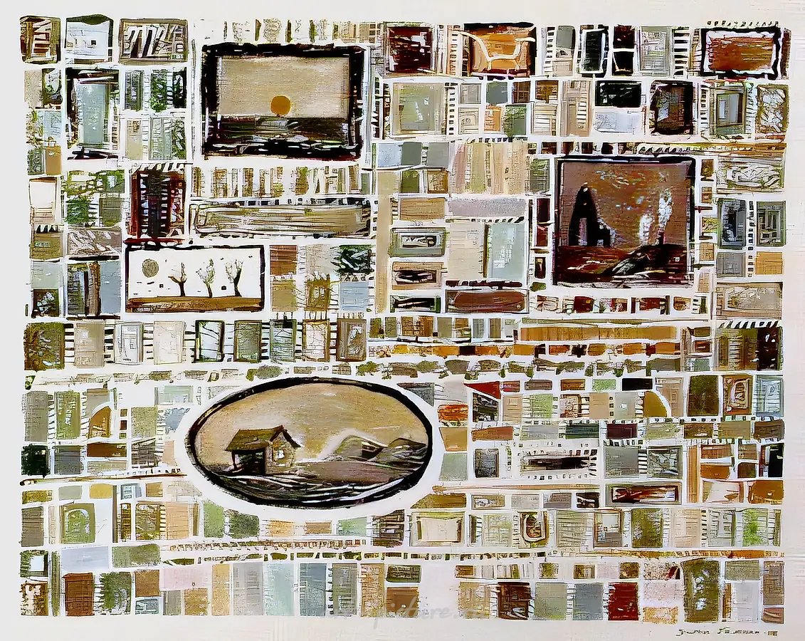 Закат, 1992, бумага, монотипия, 39x48. Собственность автора, $1000