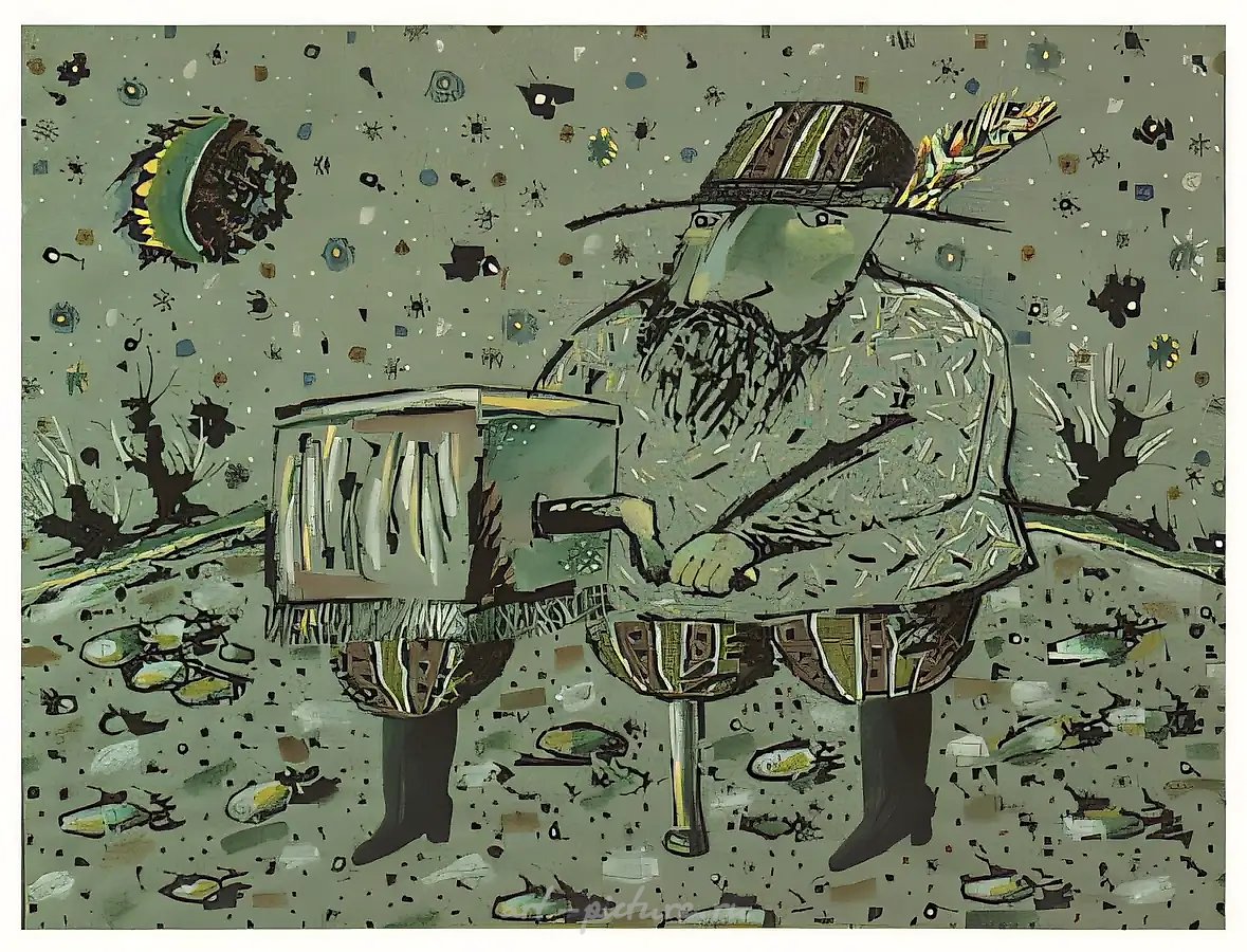 Профессии. Лист 1, 1987, бумага, акварель, чернила, 40x50. Собственность автора, $500