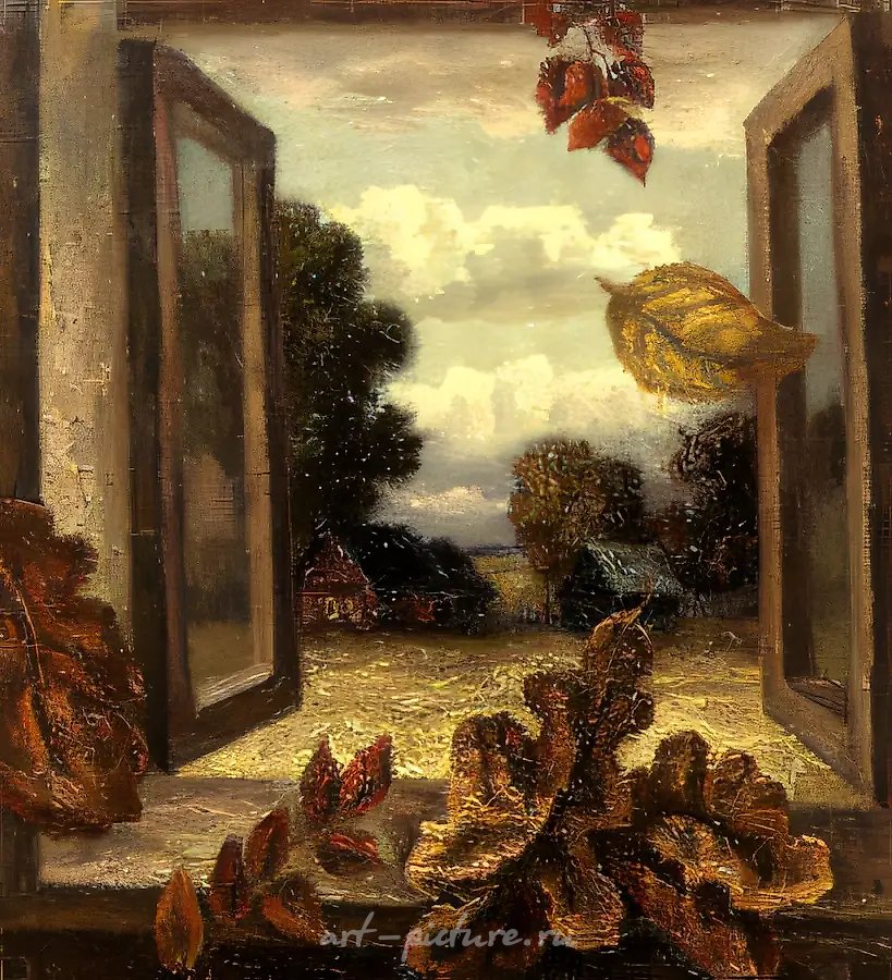Осенние листья, 1990, холст, масло, 100х90 Собственность автора