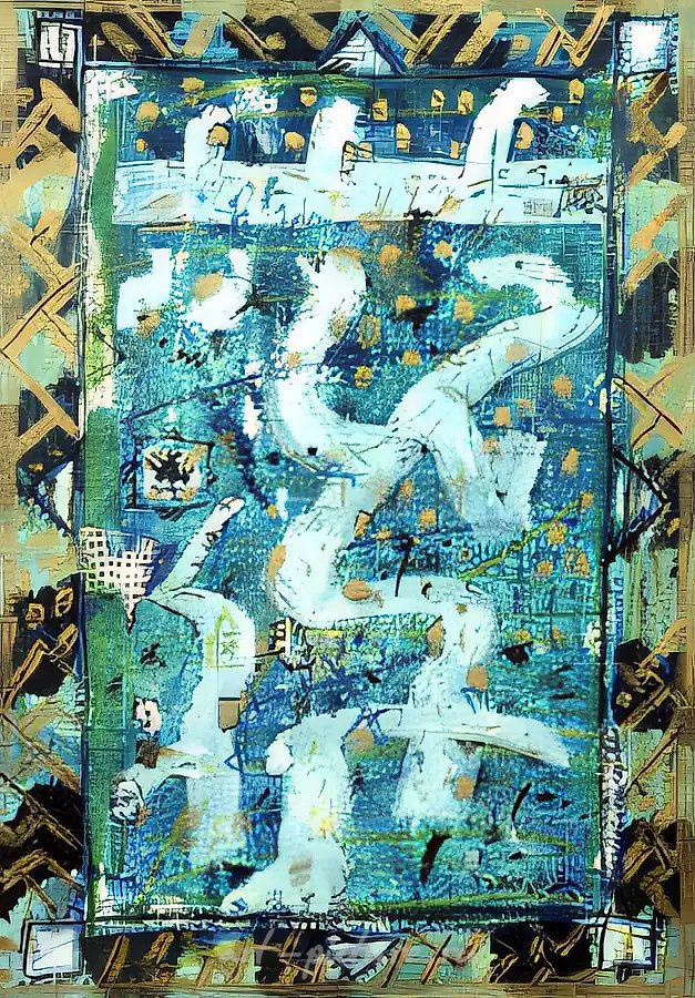 Проповедь 30, 1991, картон, смешанная техника, 50х35