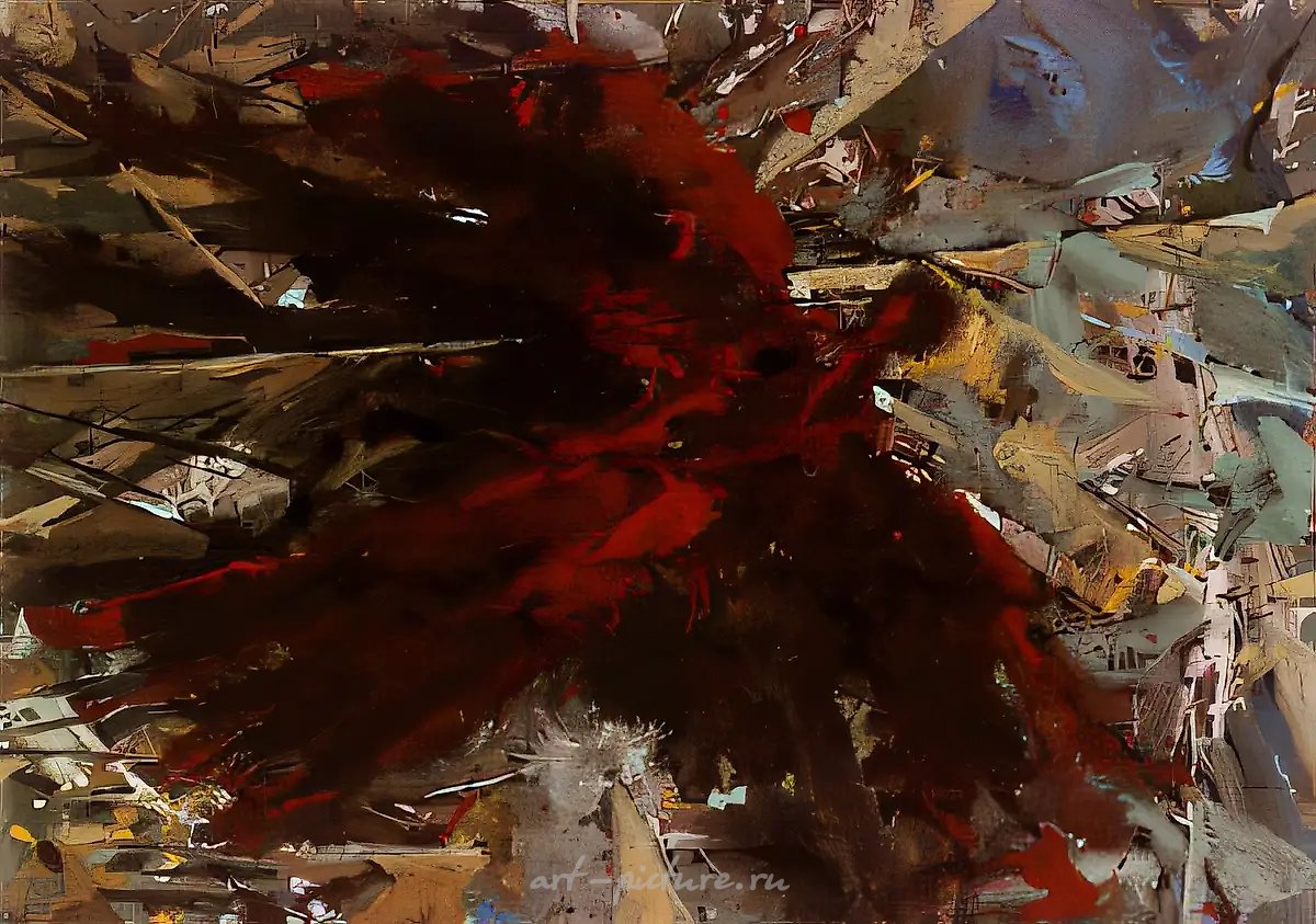 Красный ангел, 1983, бумага, темпера, 58x42. Собственность Третьяковской галереи, Москва