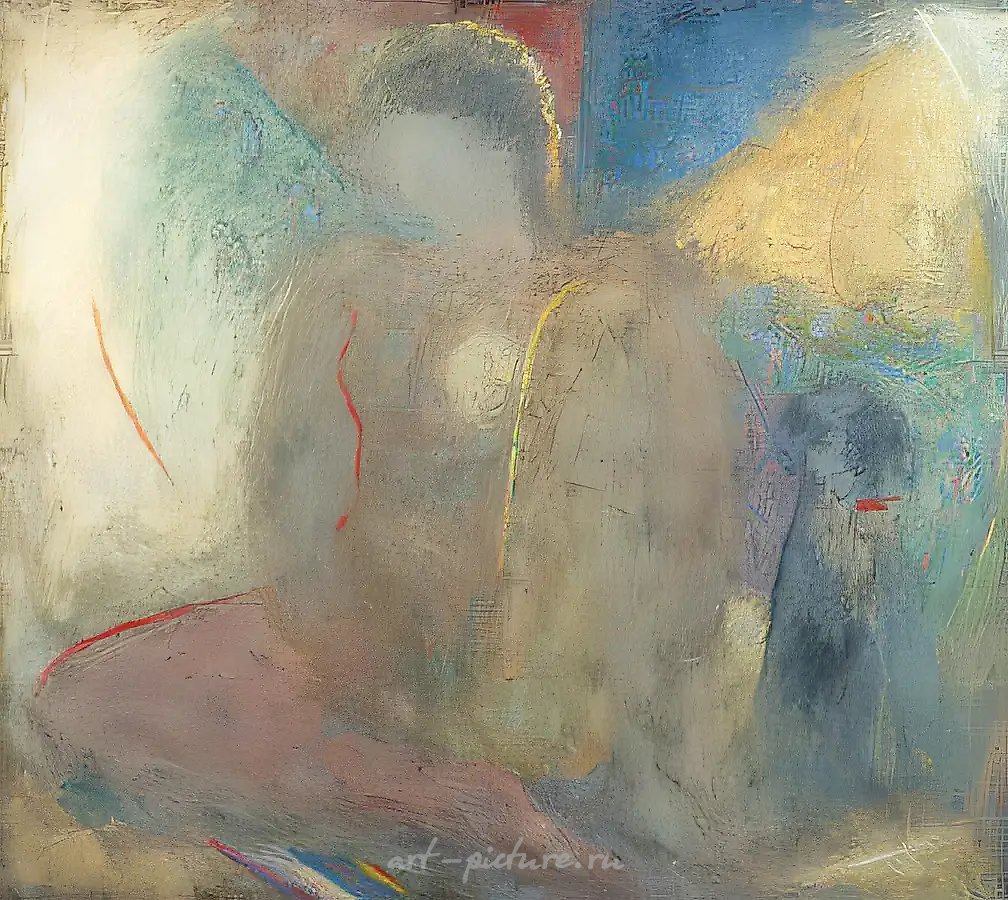 Под зонтиком. Полдень, 1991, холст, масло, 89х100