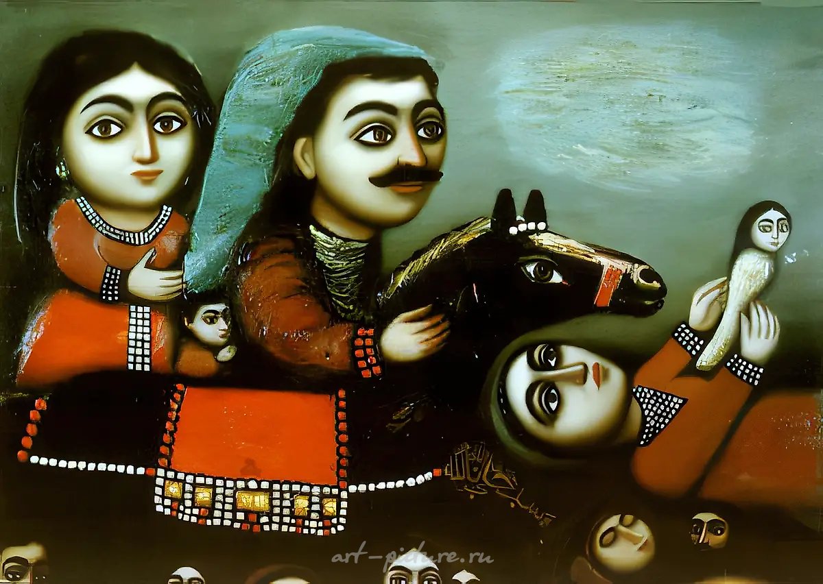 На пороге ХХI века (фрагмент), 1988, холст, масло, 150х150 Собственность автора