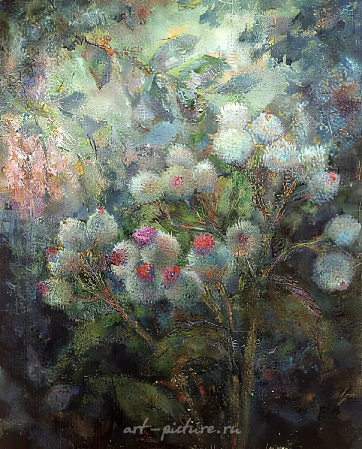 Лопух, 1980, бумага, смешанная техника, 60х45 Собственность автора