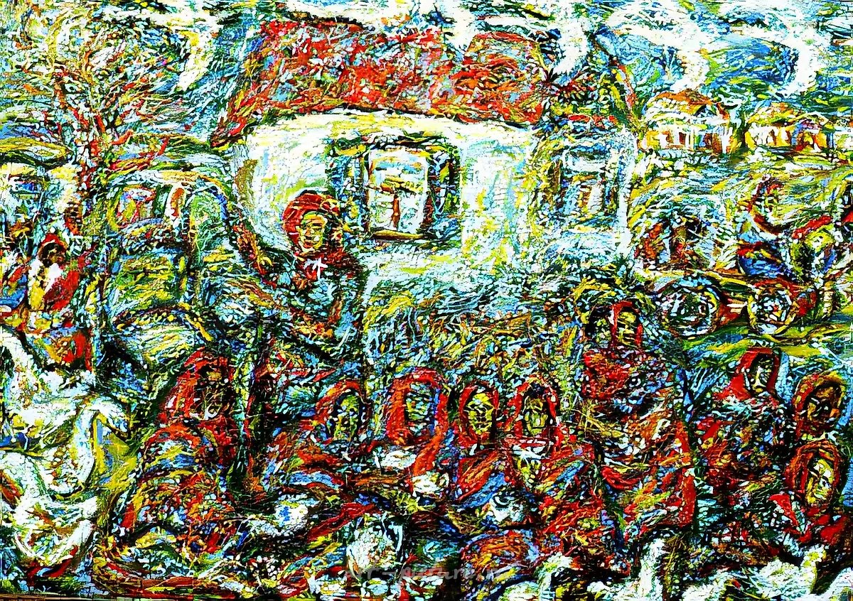 Цыгане, 1985, холст, масло, 107х145 Собственность галереи "Арта". $ 5000