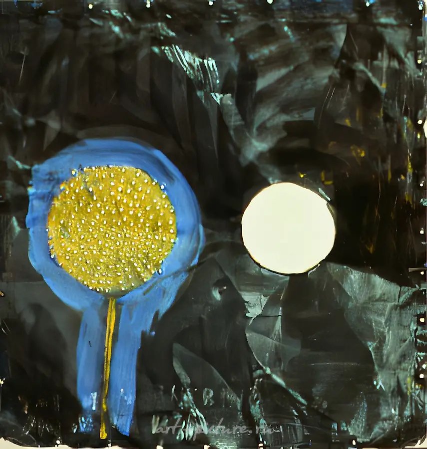 Цветок, 1990, железо, масло, 60х60 Собственность музея г. Порво. Финляндия.
