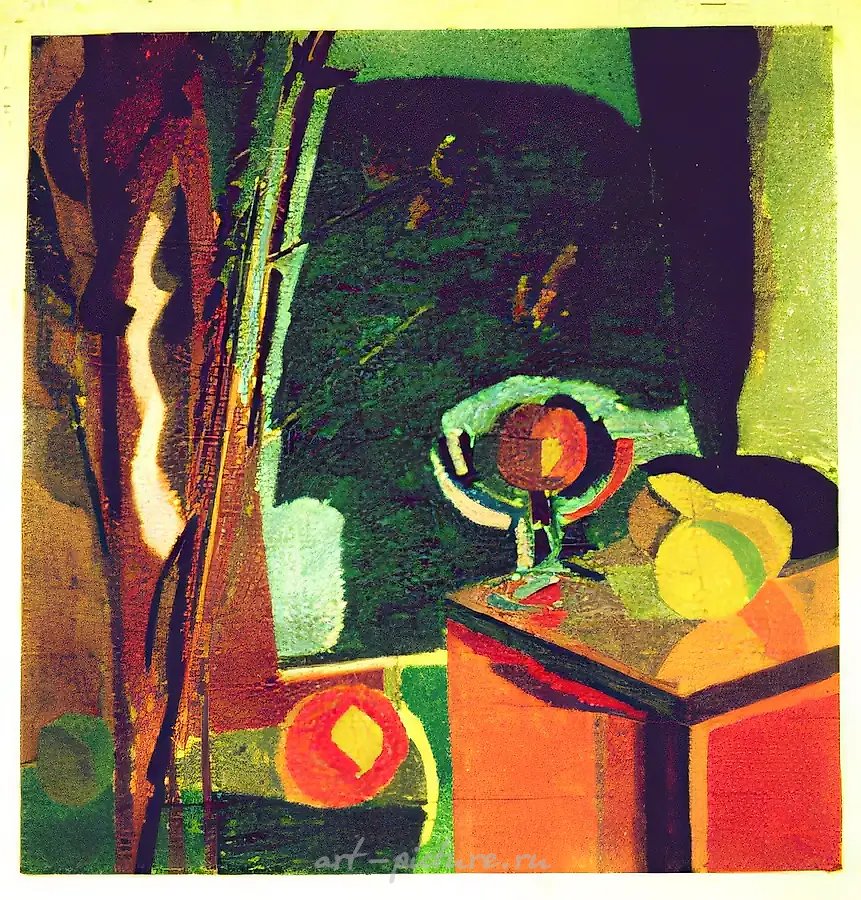 Натюрморт на синем, 1990, бумага, пастель, 61х59