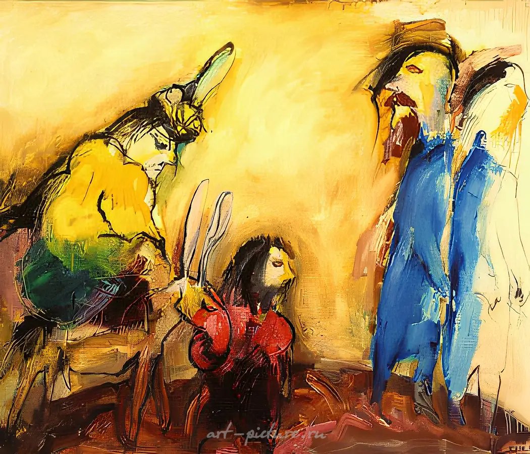 Волхвы, 1990, холст, масло, 125х150