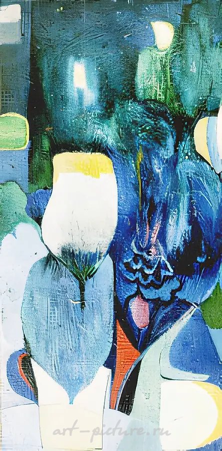 Вечер, 1984, картон, масло, 60х30 Собственность автора $ 600