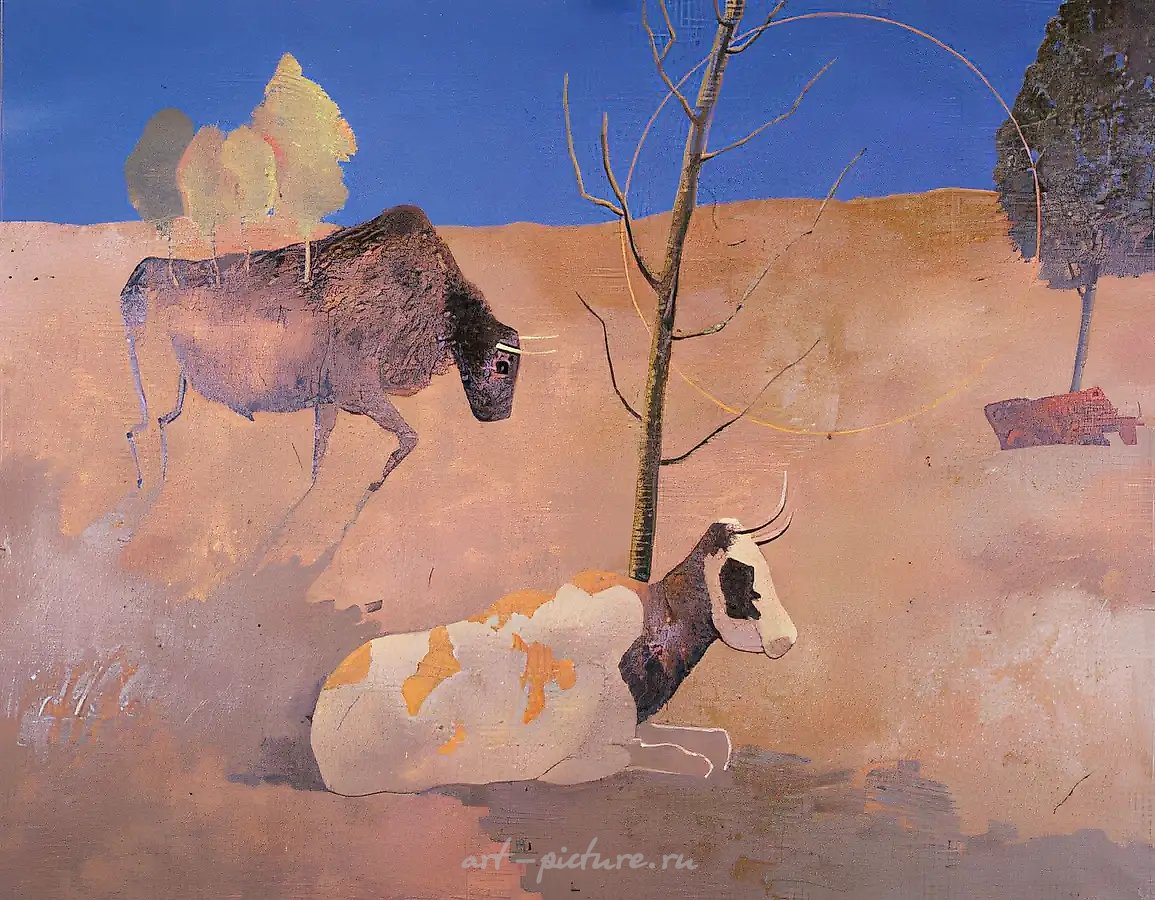 Четыре года, дом 3, 1992, холст, масло, 140x180. Собственность автора