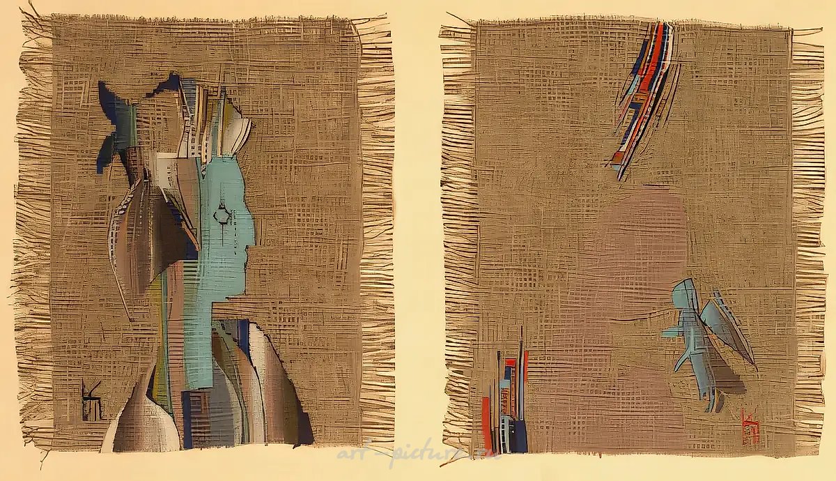 Меланхолия (мини-гобелен), 1989, ручное ткачество, 17х14, 17х14 Коллекция Bisiani Enrico