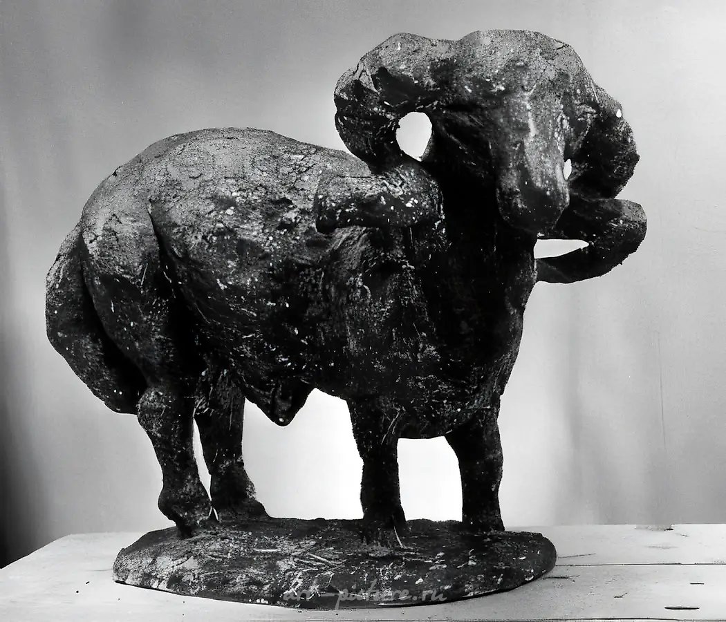 Баран, 1985, бронза, 80х95х50 Cобственность автора