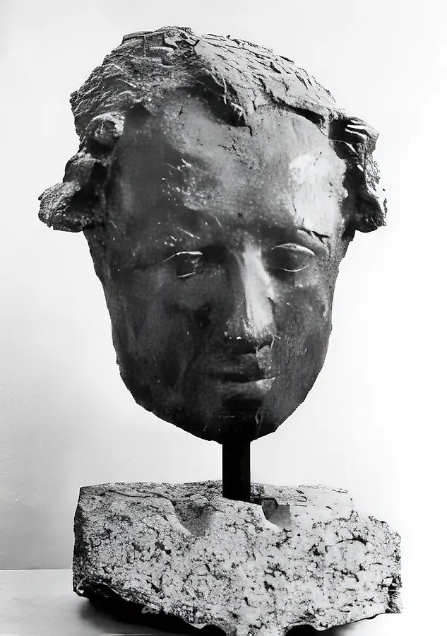 Моцарт. Маска, 1981, бронза, 45x25x20. Собственность автора