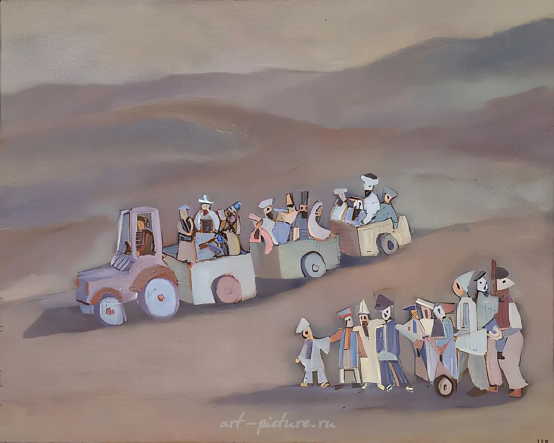Пурим, 1991, холст, масло, 100x120. Частная коллекция Н. Берман, Алон-Швут, Израиль