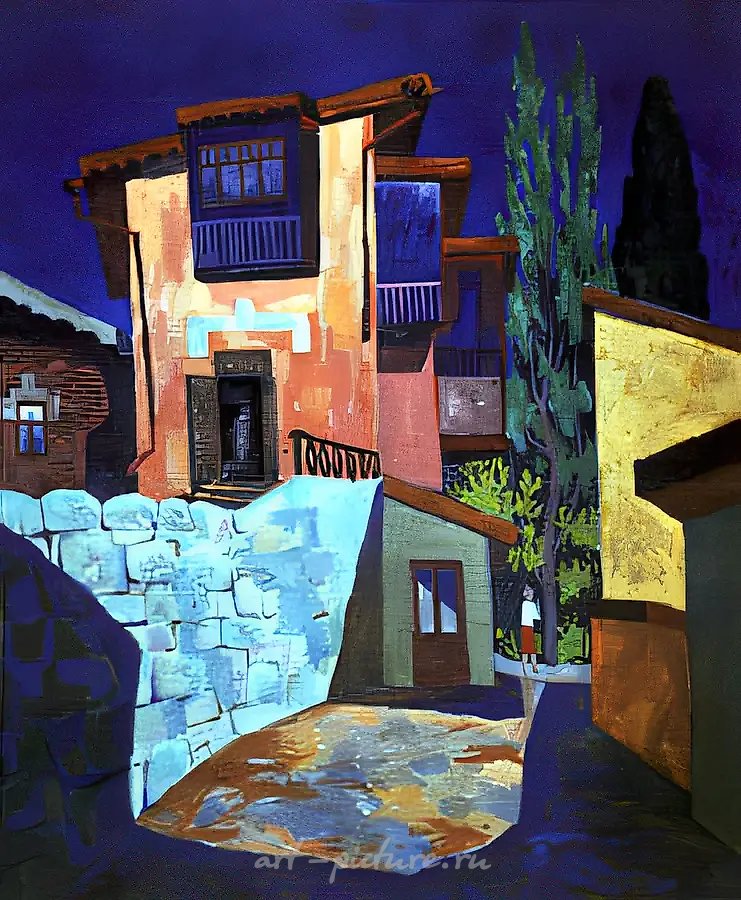 Осеннее солнце. Гурзуф, 1990, масло на холсте, 120x100. Собственность автора