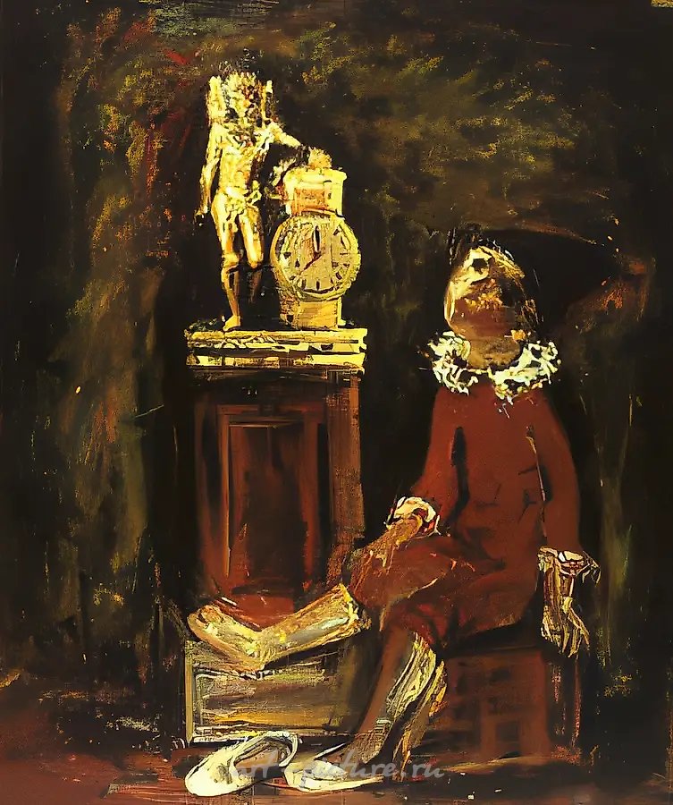 Мальчик с часами, 1989, холст, масло, 100x85. Собственность автора