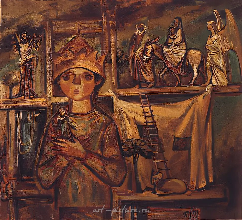 Бегство в Египет, 1991, холст, масло, 80x90. Собственность автора