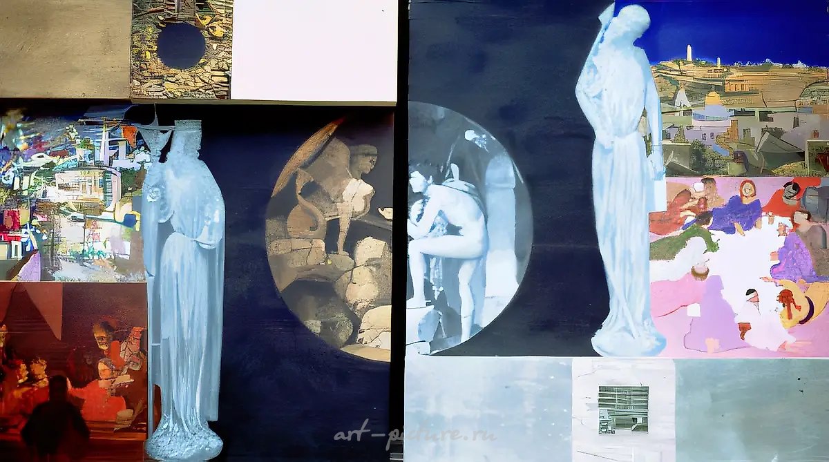 Две религии (диптих), 1990, холст, масло, 200х360 Собственность автора