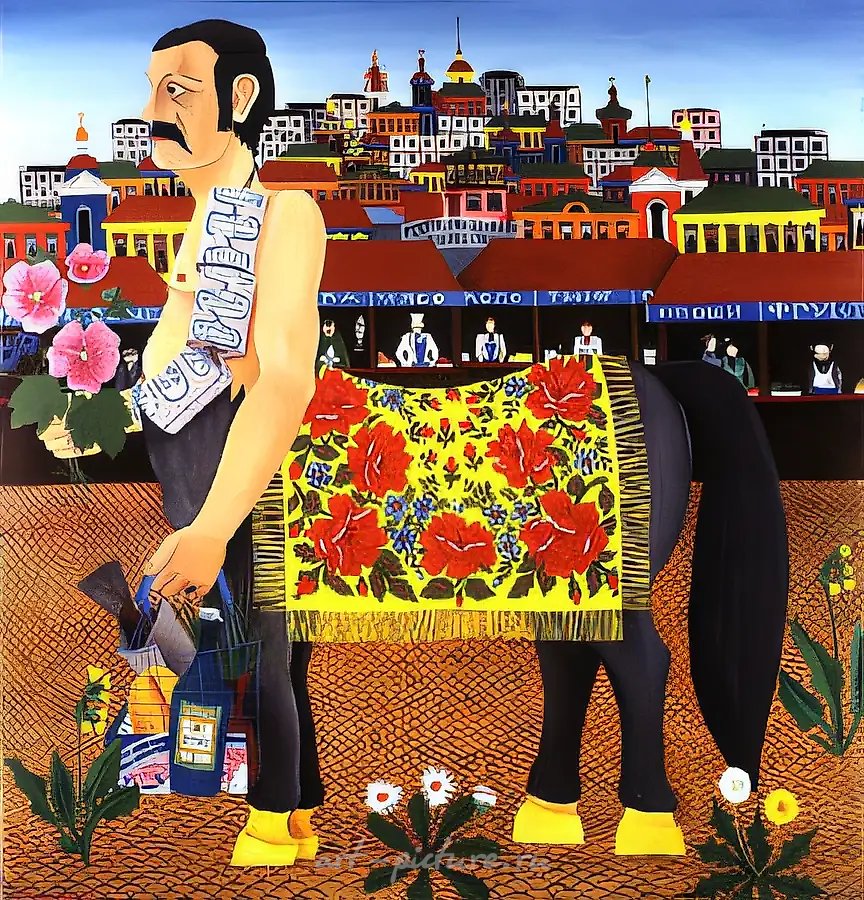 Кентавр, 1979, холст, масло, 97х92 Собственность автора