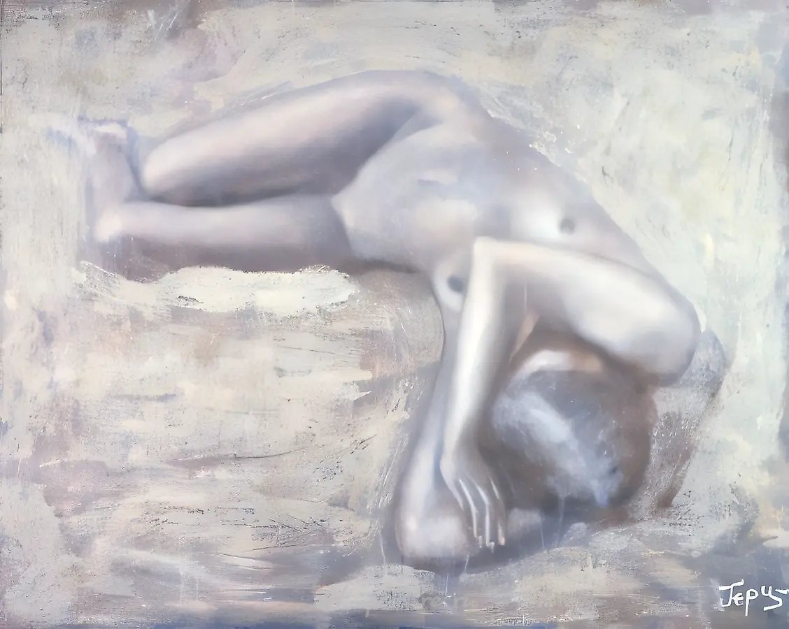 На песке, 1992, холст, масло, 120x100. Собственность автора