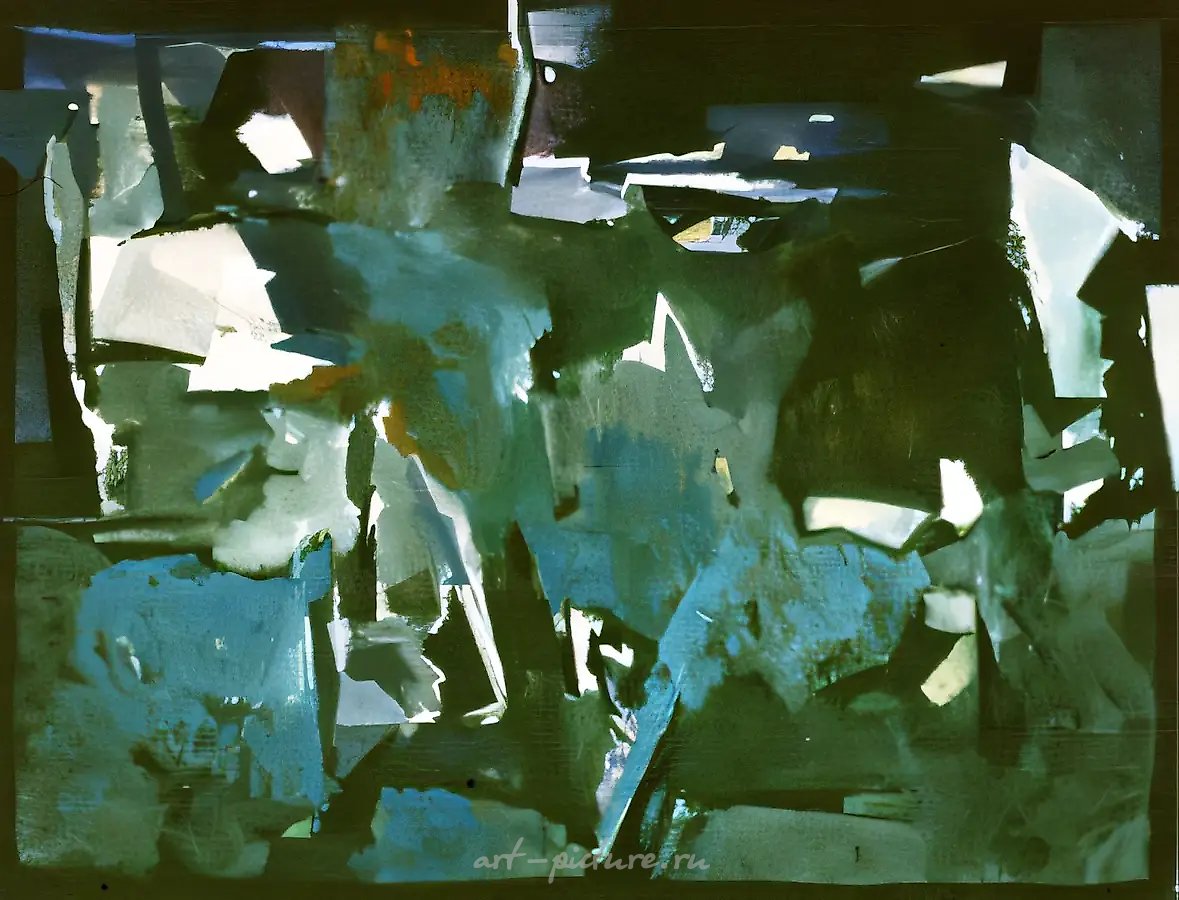 Фиолетовые тени, 1991, бумага, смешанная техника, 62x74. Собственность автора