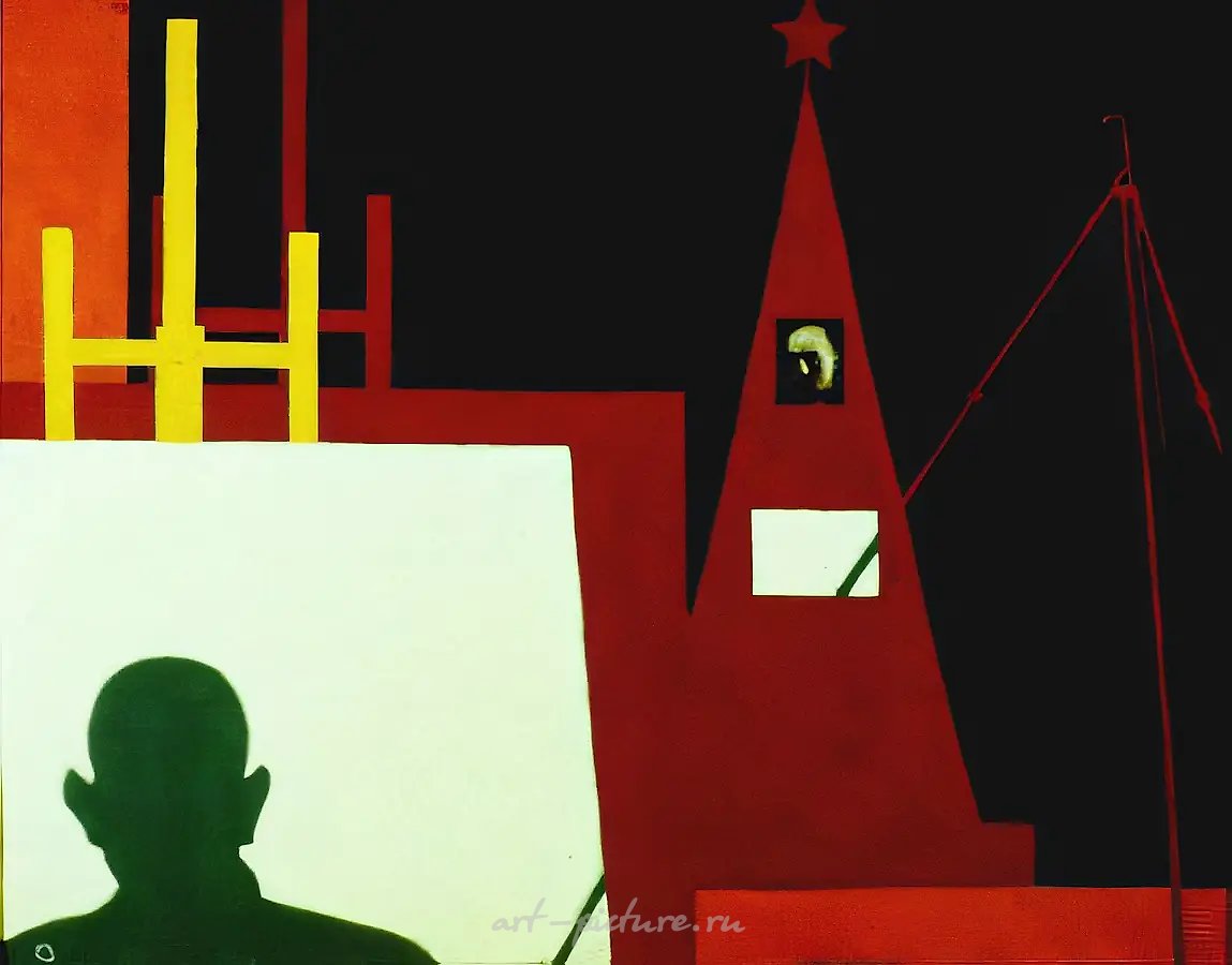 Памяти отца, павшего в бою, 1985, холст, масло, 80x100. Частная коллекция д-ра Hasso V. Kompa, Германия