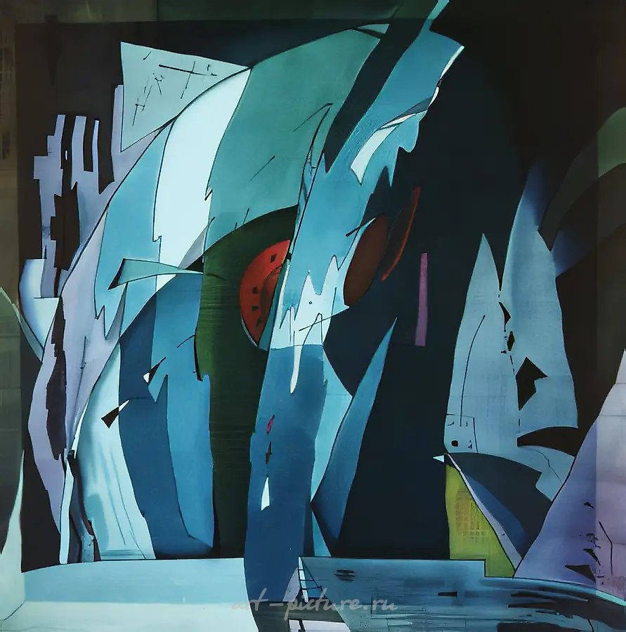 Озеро №1, 1991, батик, 90х90. Собственность автора